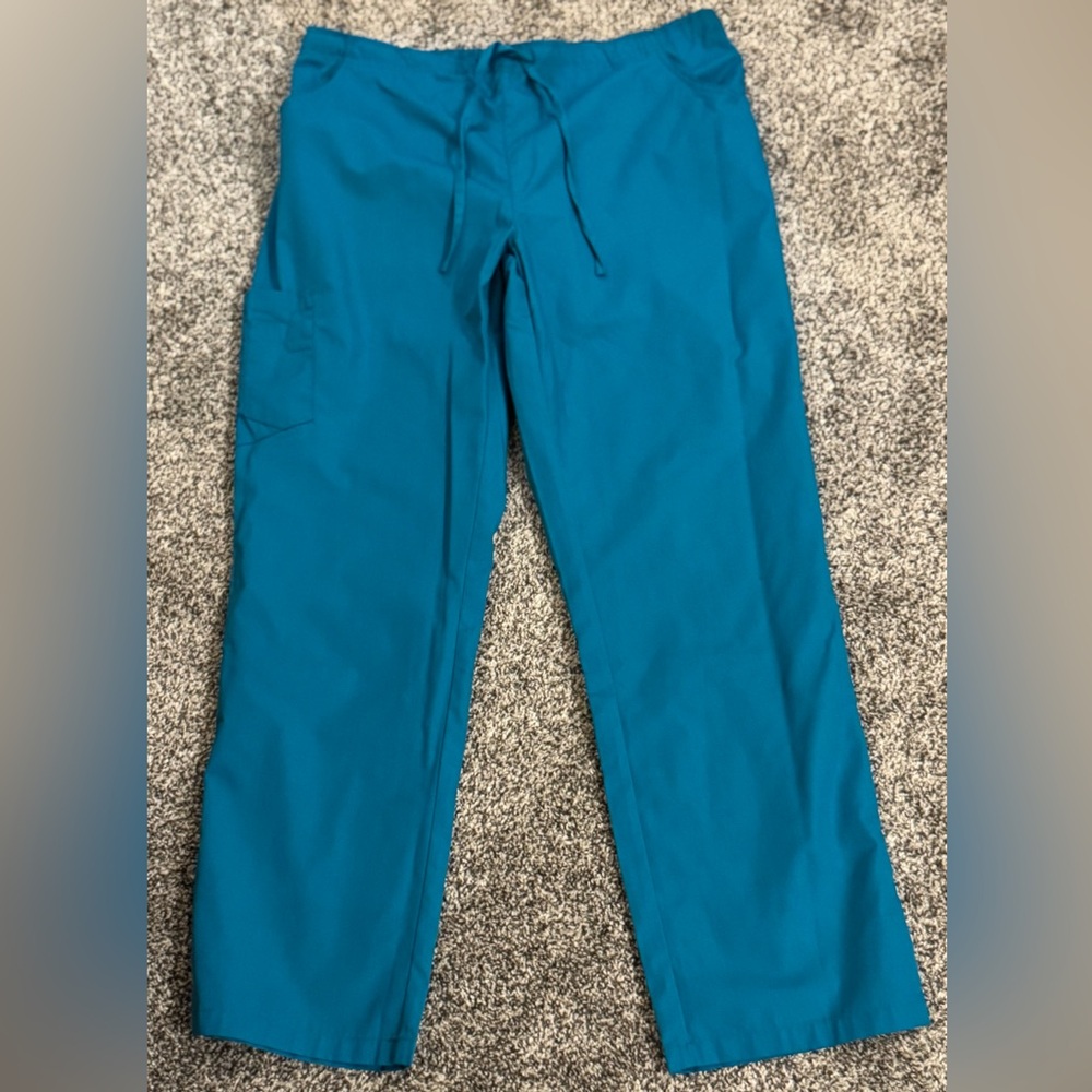 Pandamed Women's Teal Scrub Cargo Pants